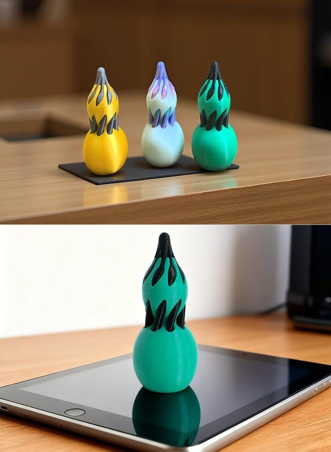 WAAISSJK Gourd Fingertip Toy, Spiral Cone Fidget Toy, 3D Printed Fidget Toys, Suitable for Entertainment and Ornaments, ADHD Autism Stress Relief (Green Gold Glacier Blue - 3 pcs) - Image 5
